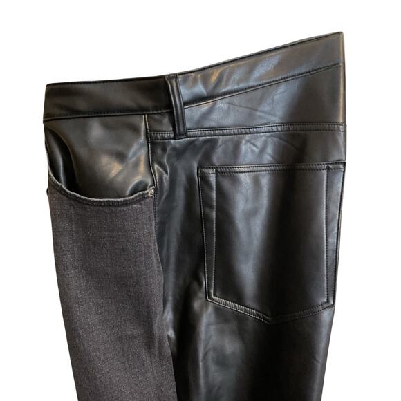 Abercrombie & Fitch Pants Women 18R Faux Leather Ankle Straight Ultra High Rise - Picture 11 of 16